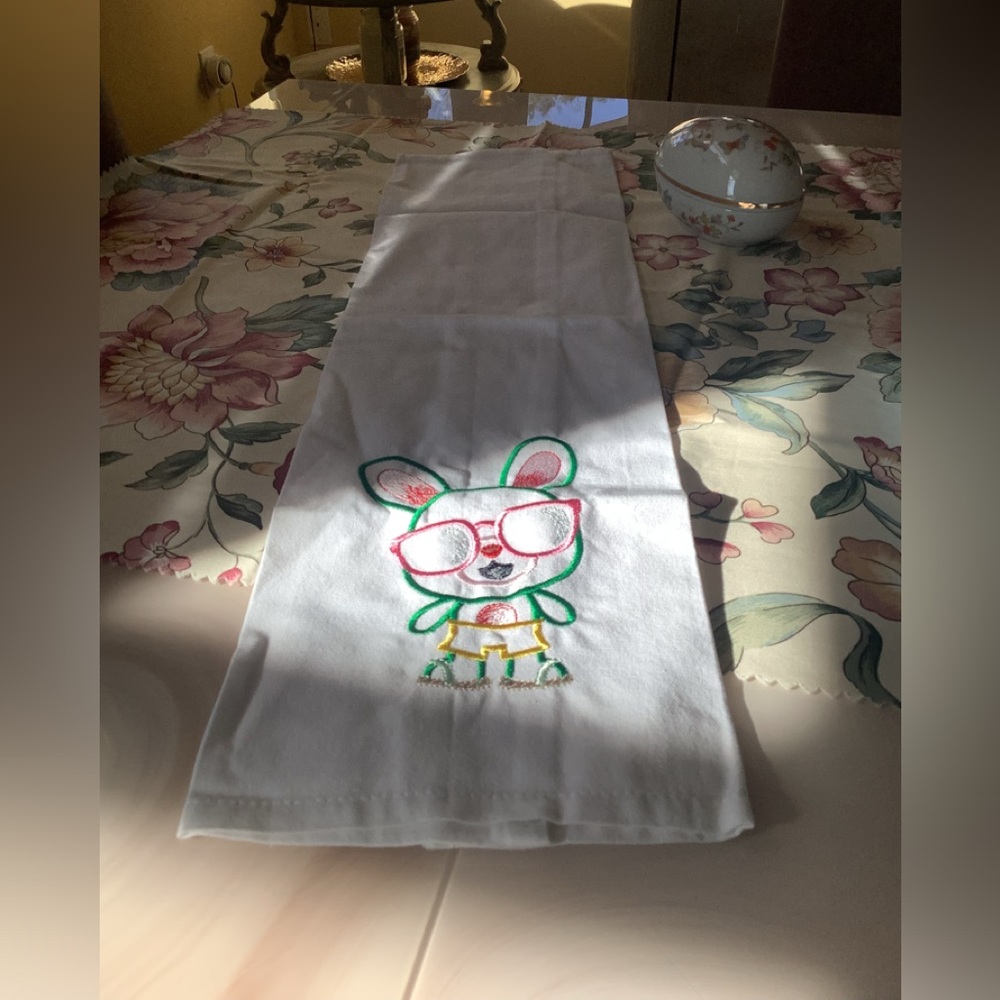 Easter towel rabbit cotton towel embroidered cute face All about blanks …